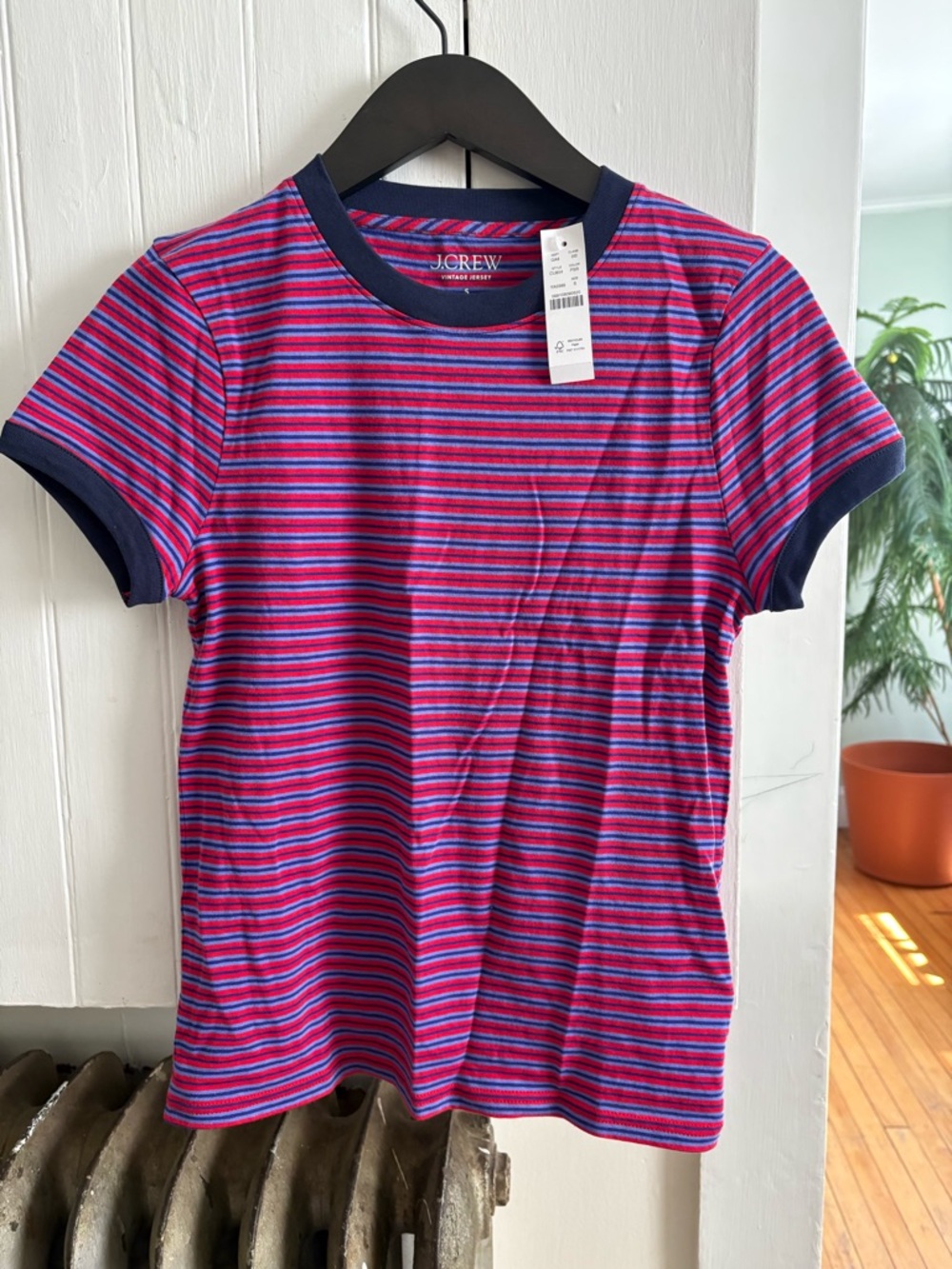 NWT J. Crew striped ringer tee small
